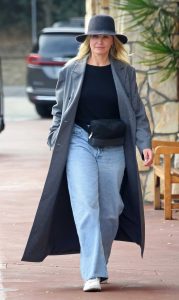 Cameron Diaz in a Grey Coat