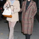 Camilla Belle in a Houndstooth Patterned Coat Steps Out for an Early Dinner with a Friend at Craig’s in West Hollywood 12/30/2024