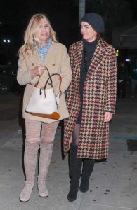 Camilla Belle in a Houndstooth Patterned Coat