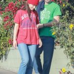 Caylee Cowan in a Red Tee Was Seen Out with Casey Affleck in Los Angeles 12/31/2024