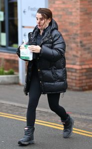 Coleen Rooney in a Black Puffer Jacket