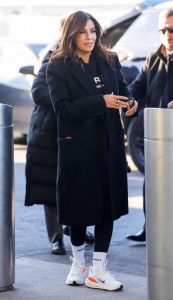 Eva Longoria in a Black Coat