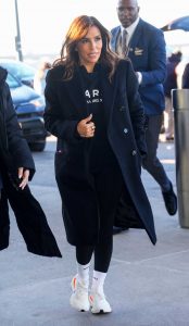 Eva Longoria in a Black Coat