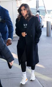 Eva Longoria in a Black Coat