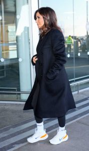 Eva Longoria in a Black Coat