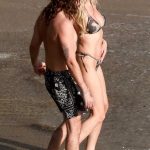 Heidi Klum in a Patterned Bikini Was Seen Out with Tom Kaulitz on the Beach in St Barth 01/14/2025