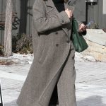 Jennifer Ehle in a Grey Coat Was Spotted During 2025 Sundance Film Festival in Park City 01/24/2025