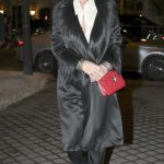 Kate Moss in a Black Trench Coat Arrives at the Ritz Hotel During 2025 Paris Fashion Week in Paris 01/24/2025