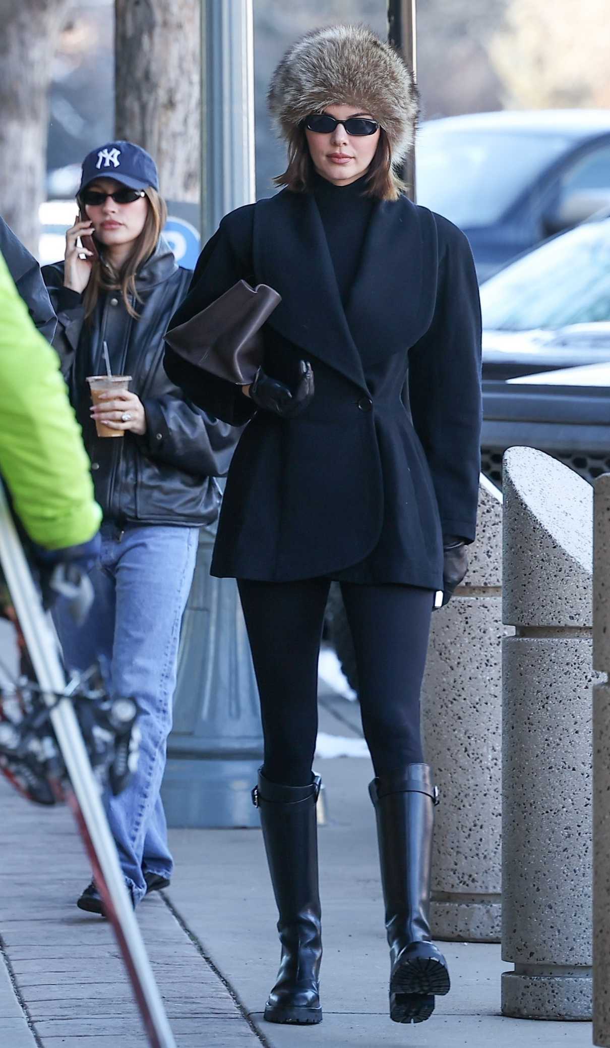 Kendall Jenner in a Black Outfit