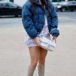 Lily Chee in a Blue Jacket Was Seen Out in Paris 01/28/2025