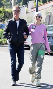 Lisa Rinna in a Lilac Sweatshirt