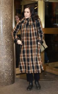 Vanessa Carlton in a Plaid Coat