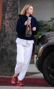 Whitney Port in a White Sweatpants