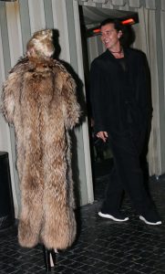 Xhoana Xheneti in a Fur Coat