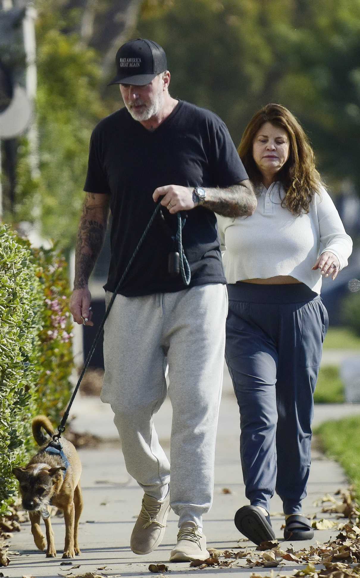 Yasmine Bleeth in a Grey Track Pants