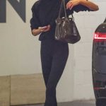 Kaia Gerber in a Black Sweatshirt Heads to a Pilates Session in Los Angeles 02/20/2025