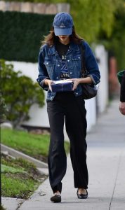 Kaia Gerber in a Blue Cap