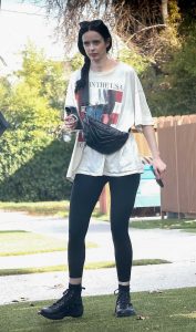 Krysten Ritter in a Black Leggings