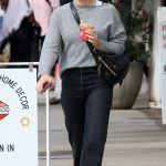 Lucy Hale in a Grey Sweater Was Spotted Out for a Coffee Run in Los Angeles 02/06/2025