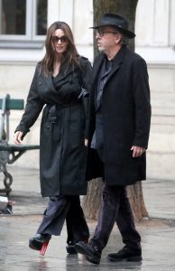 Monica Bellucci in a Black Trench Coat