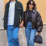 Camila Cabello in a Brown Jacket Was Seen Out with Henry Junior Chalhoub in Rome 03/14/2025