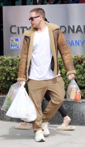 Dylan Sprouse in a Beige Pants