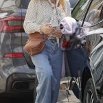 Isla Fisher in a White Polka Dot Blouse Was Seen Out in Notting Hill in London 04/26/2025