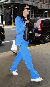 Lauren Graham in a Blue Pantsuit