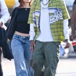 Madelaine Petsch in a Blue Jeans Was Spotted Out with Tyga at Disneyland in Anaheim 04/20/2025