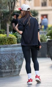 Myleene Klass in a Black Leggings