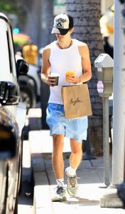 Timothee Chalamet in a White Tank Top