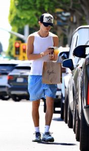 Timothee Chalamet in a White Tank Top