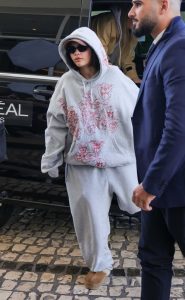 Ariana Greenblatt in a Grey Sweatsuit