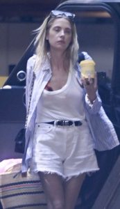 Ashley Benson in a White Shorts