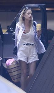 Ashley Benson in a White Shorts