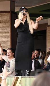 Ava Max in a Black Dress