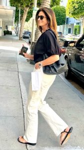 Cindy Crawford in a White Pants