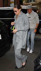 Gigi Hadid in a Grey Ensemble
