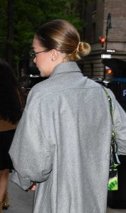 Gigi Hadid in a Grey Ensemble