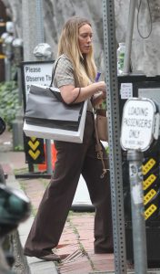 Hilary Duff in a Brown Pants