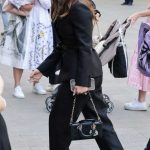 Jenna Coleman in a Black Pantsuit Arrives at Apple TV and BAFTA Brunch in London 05/10/2025