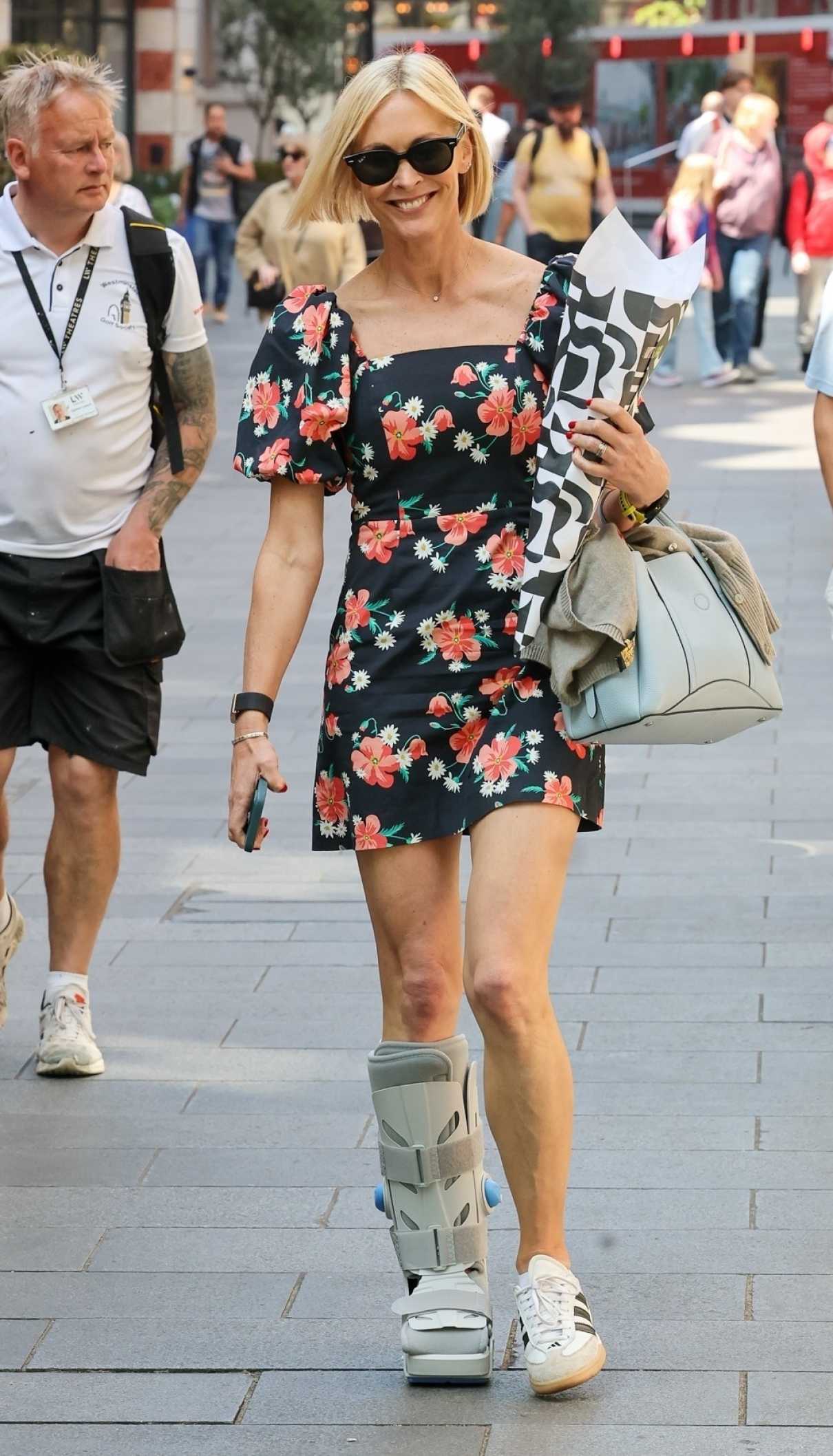Jenni Falconer in a Floral Dress