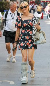 Jenni Falconer in a Floral Dress