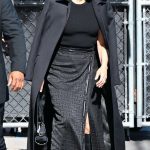 Julia Louis-Dreyfus in a Black Coat Arrives at the Jimmy Kimmel Live Show in Los Angeles 04/29/2025