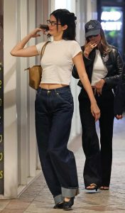 Kendall Jenner in a White Tee