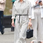 Nicky Hilton in a Striped White Dress Was Seen Out in New York City 05/27/2025