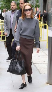 Julianne Moore in a Grey Sweater