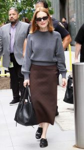 Julianne Moore in a Grey Sweater