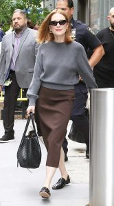 Julianne Moore in a Grey Sweater