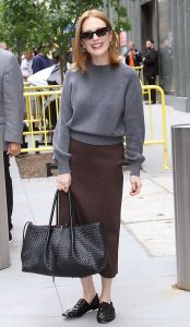 Julianne Moore in a Grey Sweater
